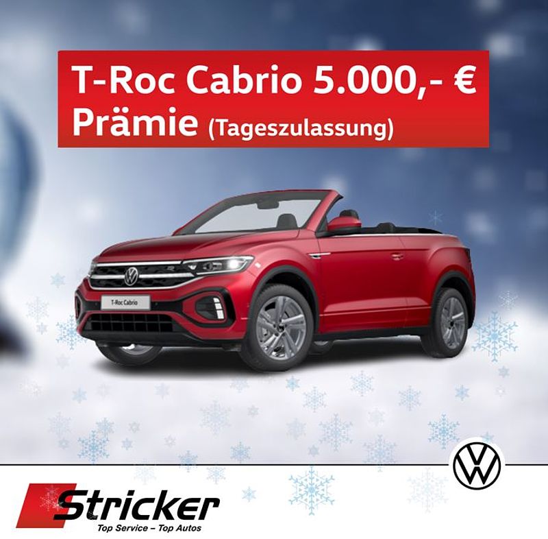 Jetzt 5.000€ Prämie für ein neues T-Roc Cabrio sichern!
